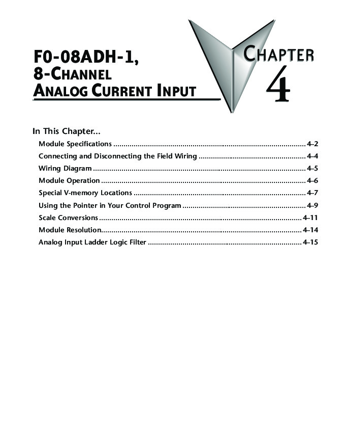 First Page Image of F0-08ADH-1 8-Channel Analog Current Input Data Sheet.pdf